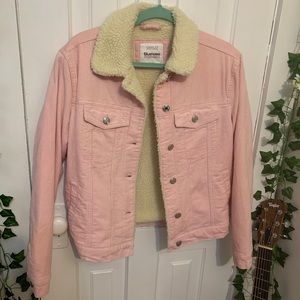 Bluenotes Pink Sherpa Corduroy Jacket